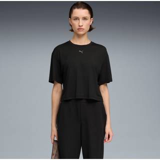 Women&#39;s Puma CLOUDSPUN Relaxed T-Shirt, Black, Size XL, Clothing - Black - XL