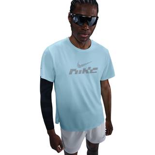 Kortærmet Nike Miler Flash Dri-FIT UV-løbeoverdel til mænd - blå - S