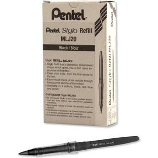 Pentel Arts Tradio Stylo Sketch Pen Refills Black Box med 12 (MLJ20-A)