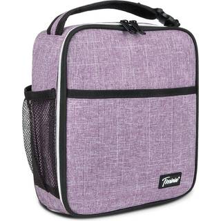 Lille isoleret frokostpose til mænd Kvinder Splash Proof Mini Bærbar genanvendelig termisk frokostkasse køligere tote til voksne lilla