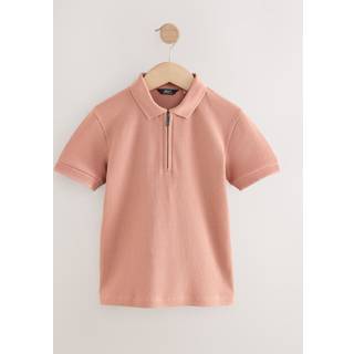 Next Tekstureret Kortærmet Quarter Zip Polo-skjorter (3-16år)