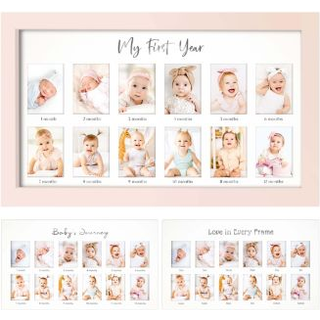 Mit frste rs fotoramme 12 mneder baby billedramme til nyfdt pige dreng-baby brusebad Gaver Mindesmrker Mnedlig babys etrs fdselsdag Milep