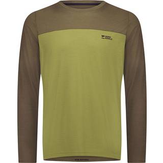 Mons Royale Diversion Merino Bike Jersey L/S Cykeljersey Herrer størrelse L farve olivengrøn