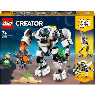 Lego -skaber 3in1 Space Mining Mech 3115 Building Kit med et mech leget?jsrobotleget?j og fremmed figur; G?r det bedste leget?j til b?rn, der els