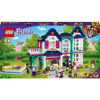 Lego Friends Andreas Family House 41449 Building Kit; Mini-doll playet er fantastisk gave til kreative 6-?rige b?rn Ny 2021 (802 stykker)