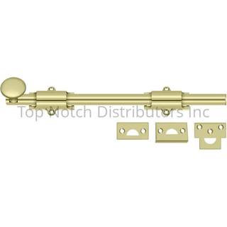 Deltana 12SB3-UNL Traditionel HD Solid messing 12 """" Surface Mount Door Bolt i Un-lakkeret messing