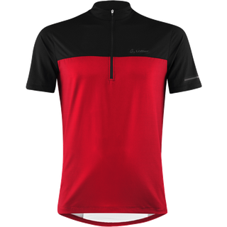 Löffler Bike Shirt Half-Zip Glow Cykeljersey Herrer størrelse 50 farve rød