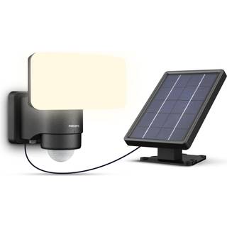 Philips LED-udendørs spotlampe Tylus, sort 5.000K sensor