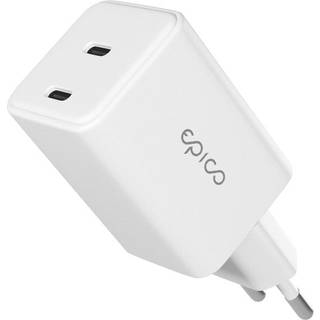 Epico UltraBoost GaN 45W Vægoplader m. 2x USB-C - Hvid