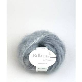 Permin Bella Color 93 Regn og tåge Indhold: 75% kid mohair, 20% uld, 5% polyamid Vægt/længde: 50 g = ca. 145 meter Anbefalede pinde: 6.00 mm Strikkefasthed: 10 x 10 cm = 14 m x 22 p Vask: Håndvask, max 30ºC.