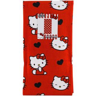 NORTHWEST Hello Kitty Beach Towel All Over Print Rd 27 x 54 tommer