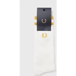 Fred Perry Herren Socken weiß Baumwolle & Mix Gestreift - weiß