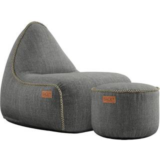 SACKit Cobana Lounge Chair & Pouf Grey