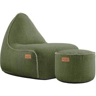 SACKit Cobana Lounge Chair & Pouf Olive
