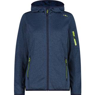 CMP Women's Jacket Fix Hood Knitted + Mesh Fleecejakke Damer størrelse 42 farve blå