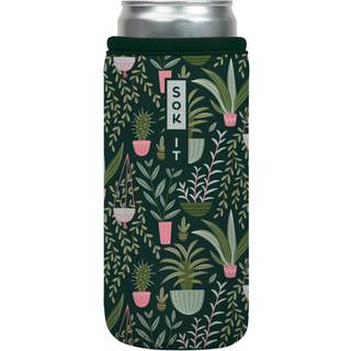 Sok det kan sok ærme til øl & soda isoleret neopren dækning (grøn levende 12 oz slim kan ærme)