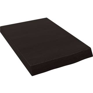 væghylde 40x60x(2-6) cm behandlet massivt egetræ mørkebrun