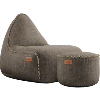 SACKit Cobana Lounge Chair & Pouf Brown