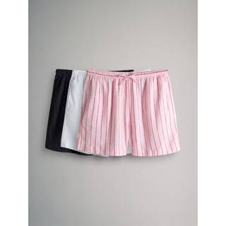 The Set The Set 3 Pack Pull On Shorts med Hør