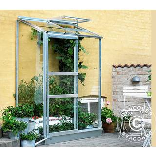 Vægdrivhus Glas Halls Altan, 0,91m², 0,69x1,32x1,82m, Aluminium