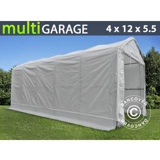 Telthal Lagertelt multiGarage Bådtelt 4x12x4,5x5,5m, Hvid