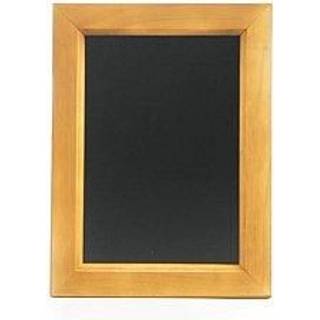 Tavle til væggen, sort med træramme, 300x400mm - ophæng inkluderet