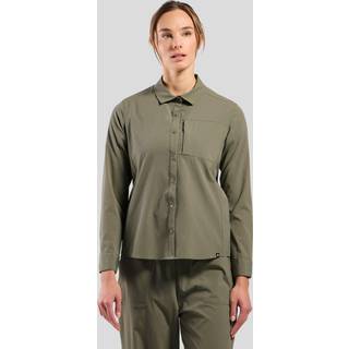 Odlo Women's Essential Shirt L/S Bluse Damer størrelse S farve olivengrøn