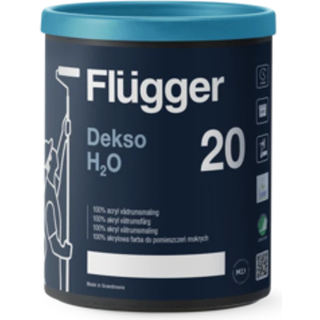 Svanemærket Vådrumsmaling - Dekso 20 H2O Flügger 0,7 L Hvid