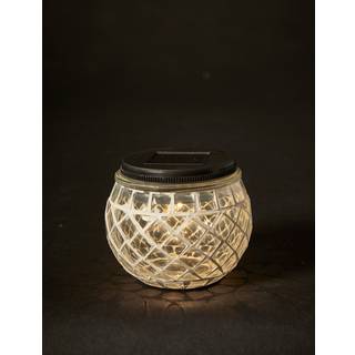 DACORE Solar bordlampe i glas mosaik - klar