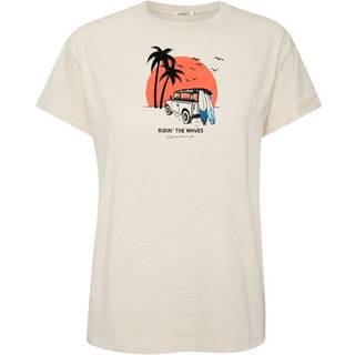 GreenBomb Women's Nature Beach Trip Stop T-Shirt T-shirt Damer størrelse S farve beige