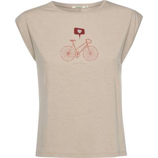 GreenBomb Women's Bike Love Timid Top T-shirt Damer størrelse L farve beige