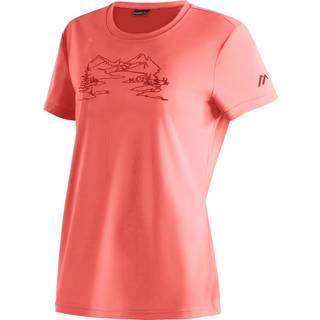 Maier Sports Women's Wilma Print Funktionsshirt Damer størrelse 50 farve rød