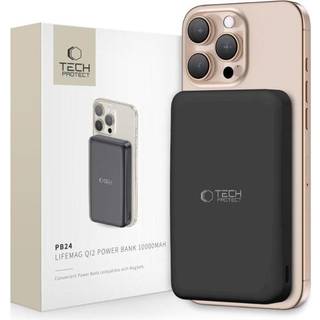 Tech-Protect PB24 LifeMag 10000mAh Magnetic Wireless Power Bank - 15W, QI2, MagSafe - Sort