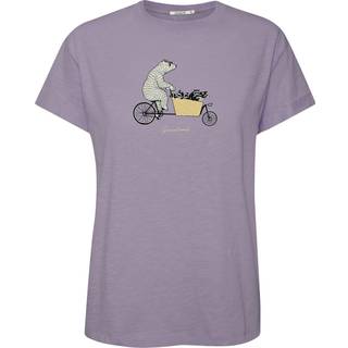 GreenBomb Women's Bike Cargo Raccoon Stop T-Shirt T-shirt Damer størrelse XL farve lilla/pink