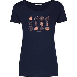 GreenBomb Women's Bike Strawberry Loves T-Shirt T-shirt Damer størrelse XXL farve blå