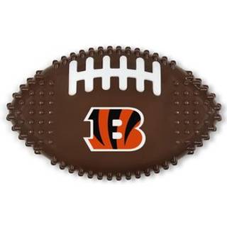 NFL Cincinnati Bengals Bacon-smag til hundeben-fodboldtyggetj - Uopslideligt strkt, holdbart legetj til aggressive tyggere