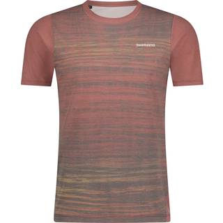Shimano Spazio Short Sleeves Jersey Printed Cykeljersey størrelse XXL farve brun