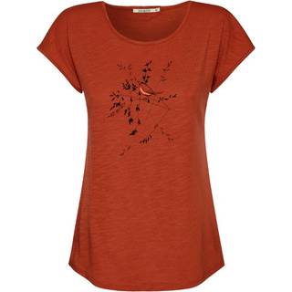 GreenBomb Women's Animal Bird Branch Cool T-Shirt T-shirt Damer størrelse XL farve rød