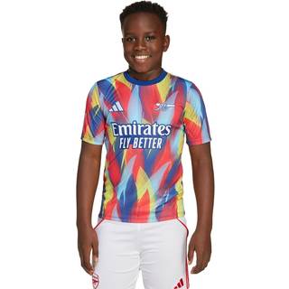 Arsenal 25/26 Kids opvarmningstrøje - Victory Blue / Pure Ruby / Bright Yellow / Bright Cyan - 128