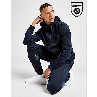EA7 Emporio Armani Poly Full Zip Hoodie Tracksuit, Navy - M