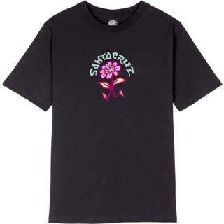 Santa Cruz Women's Delfino Flower Front T-Shirt T-shirt Damer størrelse 10 farve sort