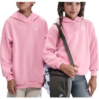 Oversized Nike Sportswear Club Fleece-hættetrøje til større børn - Pink - L