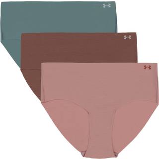 Under Armour Pure Stretch Women's 3-Pack No Show Hipster Tourmaline Pink / Maroon Mist / Maroon Mist M