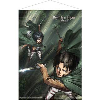 Attack on Titan Wallscroll Mikasa and Levi 50 x 70 cm