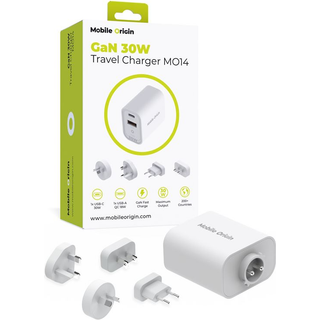 Mobile Origin GaN 30W Travel Charger MO14 EU.USA.UK.AUS