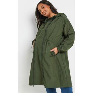 Yours Curve Yours Curve Green Maternity Lightweight Longline Parka