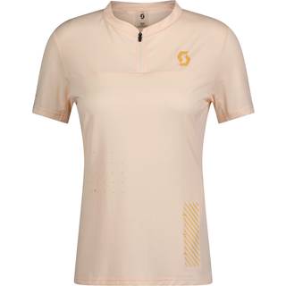 Scott Women's Tee Trail Vertic Zip S/S Cykeljersey Damer størrelse L farve beige