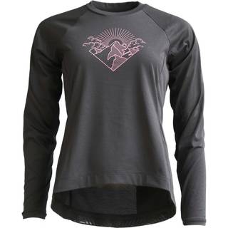 Zimtstern Women's Pureflowz Shirt L/S Cykeljersey Damer størrelse S farve sort/grå