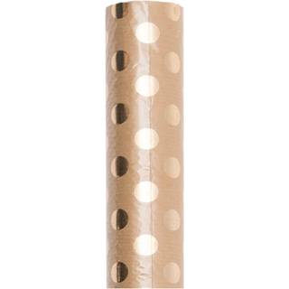 Paper Poetry Geschenkpapier Punkte natur-gold 70cm 2m Hot Foil - Braun