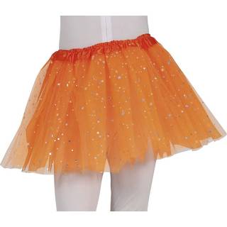 Orange tylskørt med stjerner